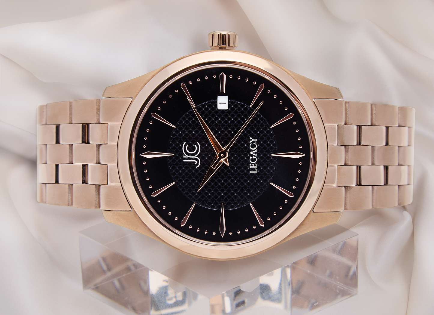 Legacy Rose Black Dress Watch