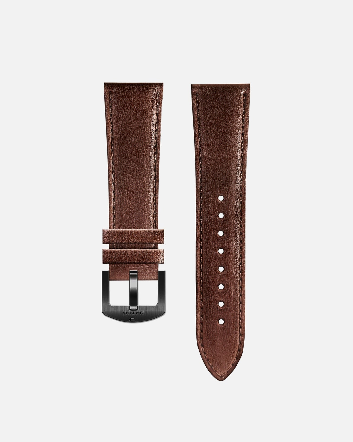 Brown Leather strap - pin buckle anthracite
