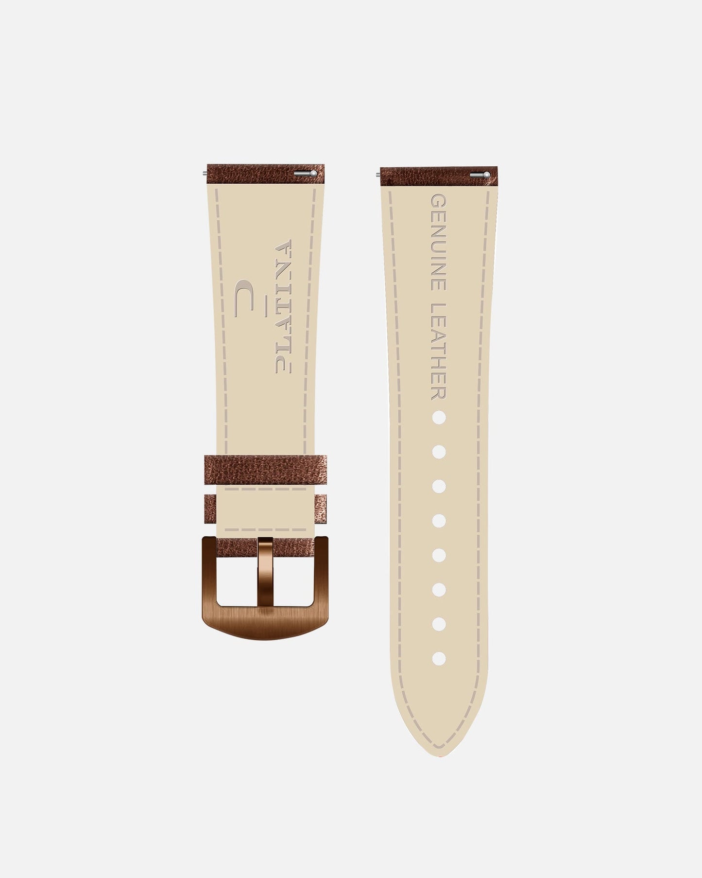 Brown Leather strap - pin buckle rust