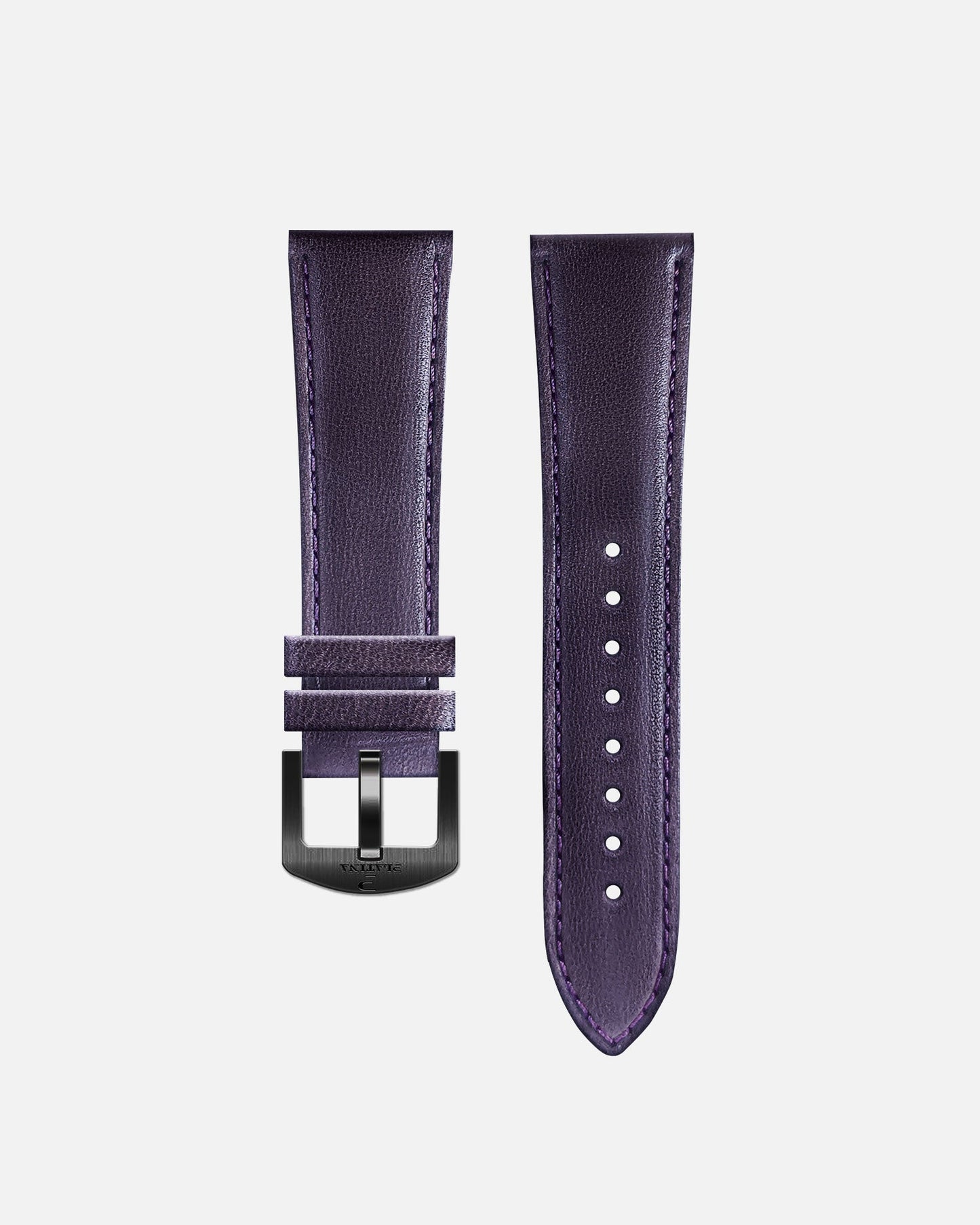 Purple Leather strap - pin buckle anthracite