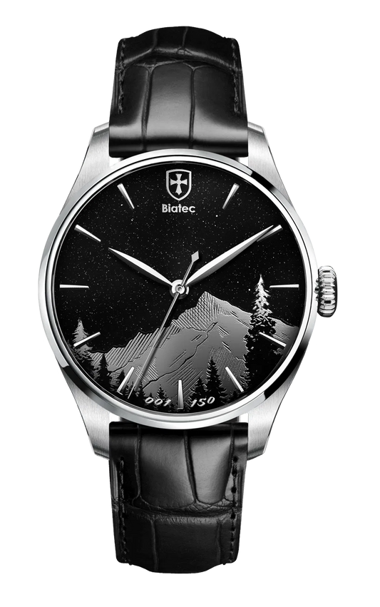 Biatec Majestic Dark Sky - Krivan edition - black genuine aligator strap