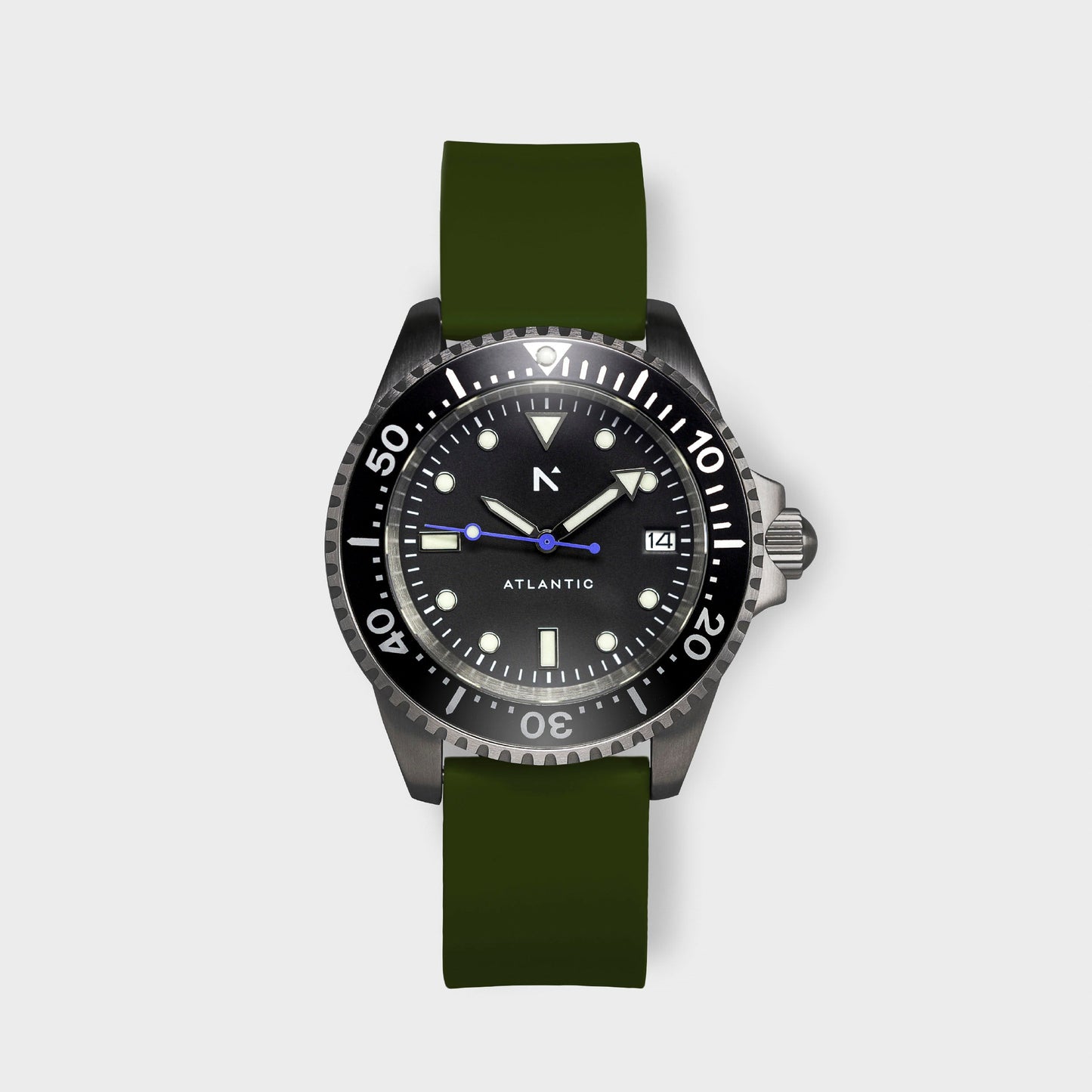 'Atlantic' Dive Watch (40mm) | Moss Green