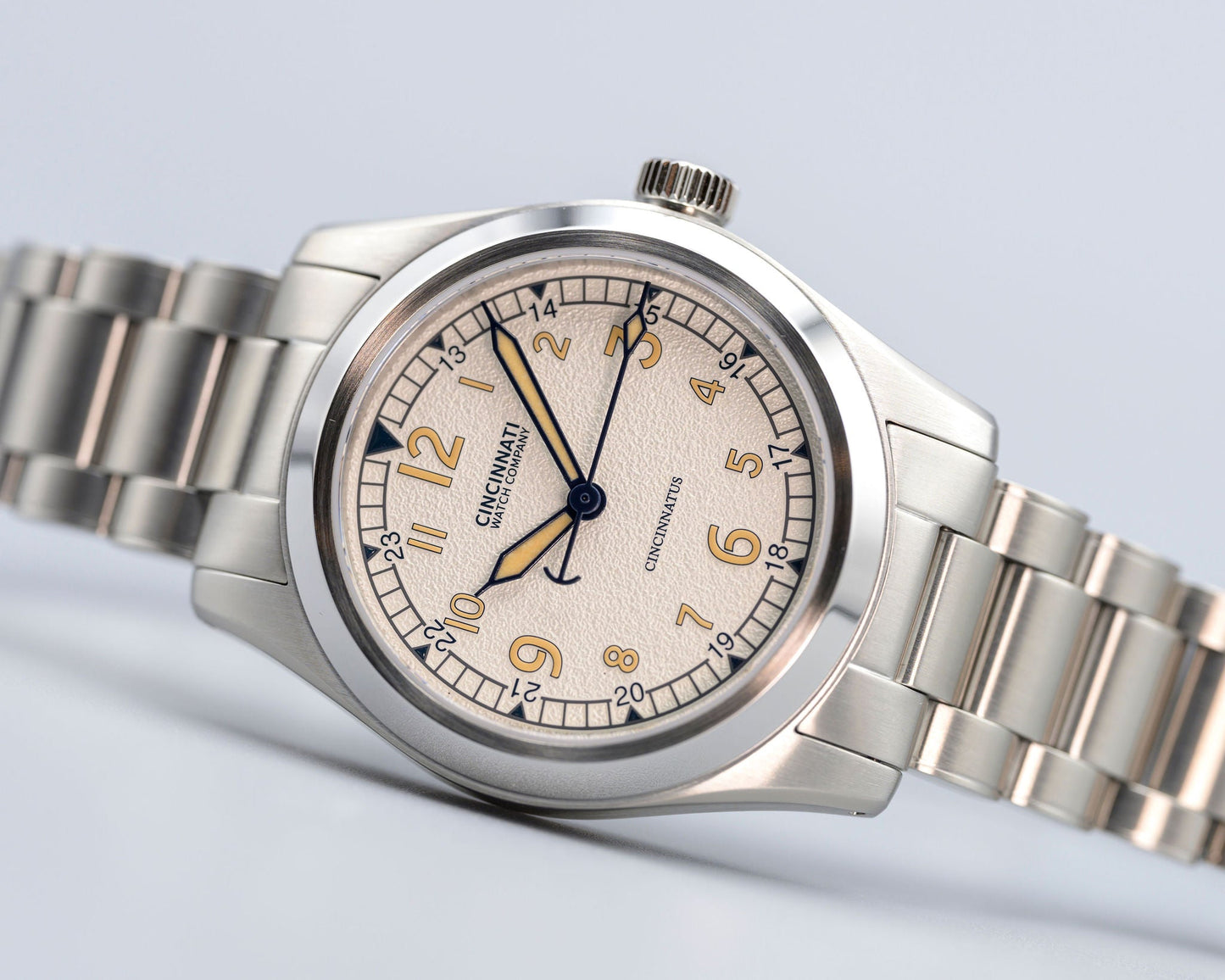 white field watch dial