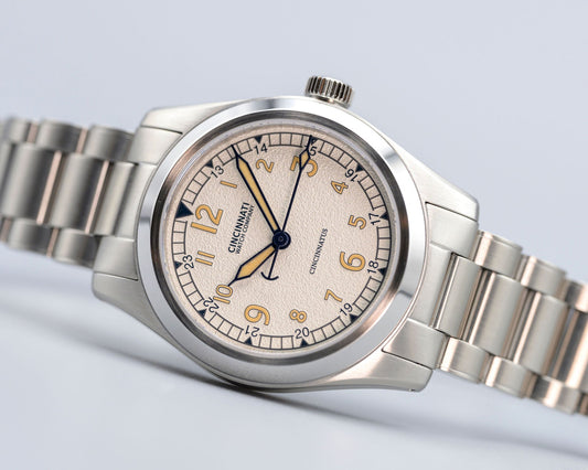 white field watch dial