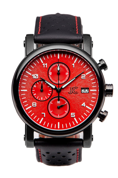 J.Ciro S3 Red Dial Chronograph Watch