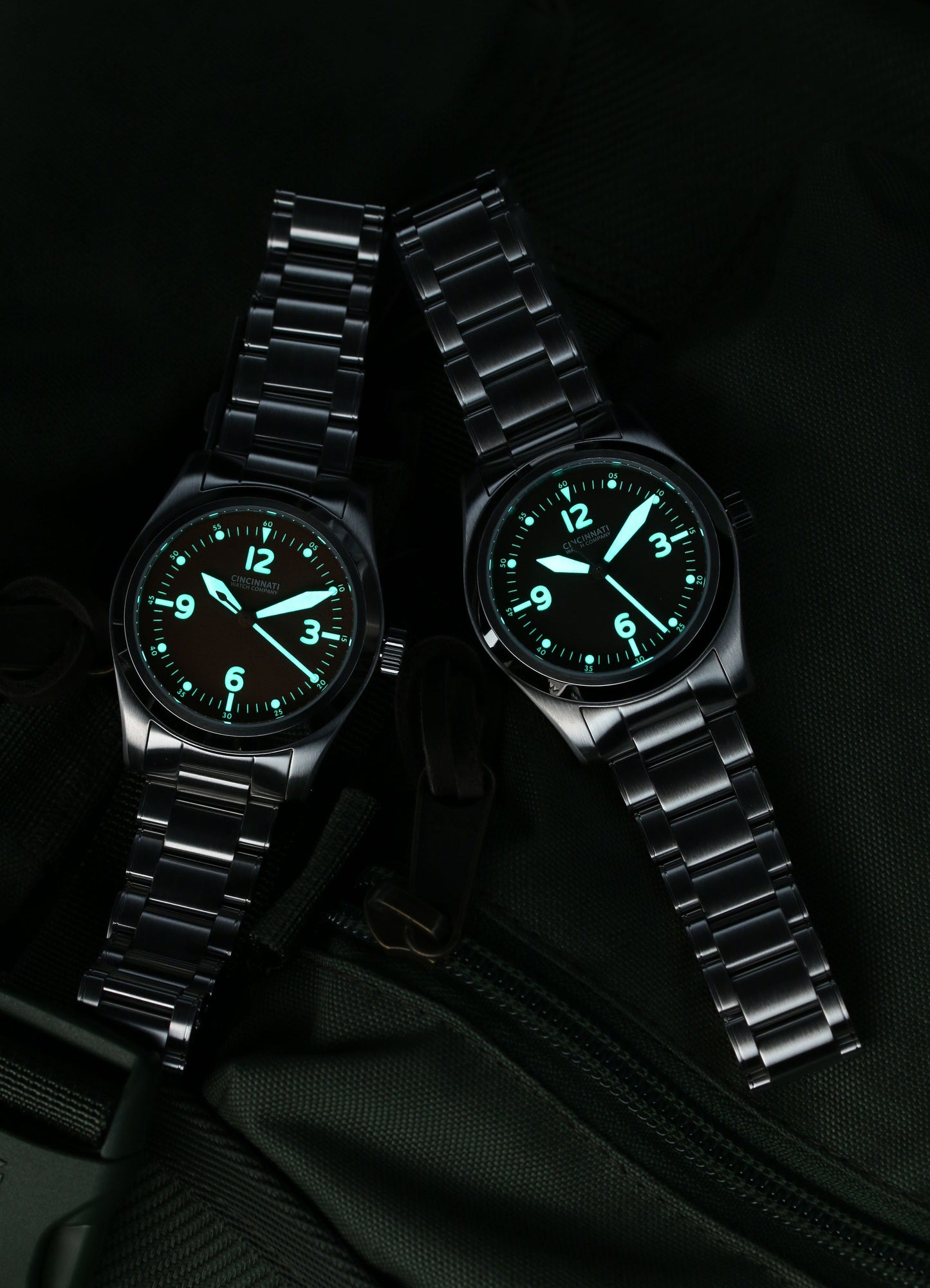 Bright lume pilot watches
