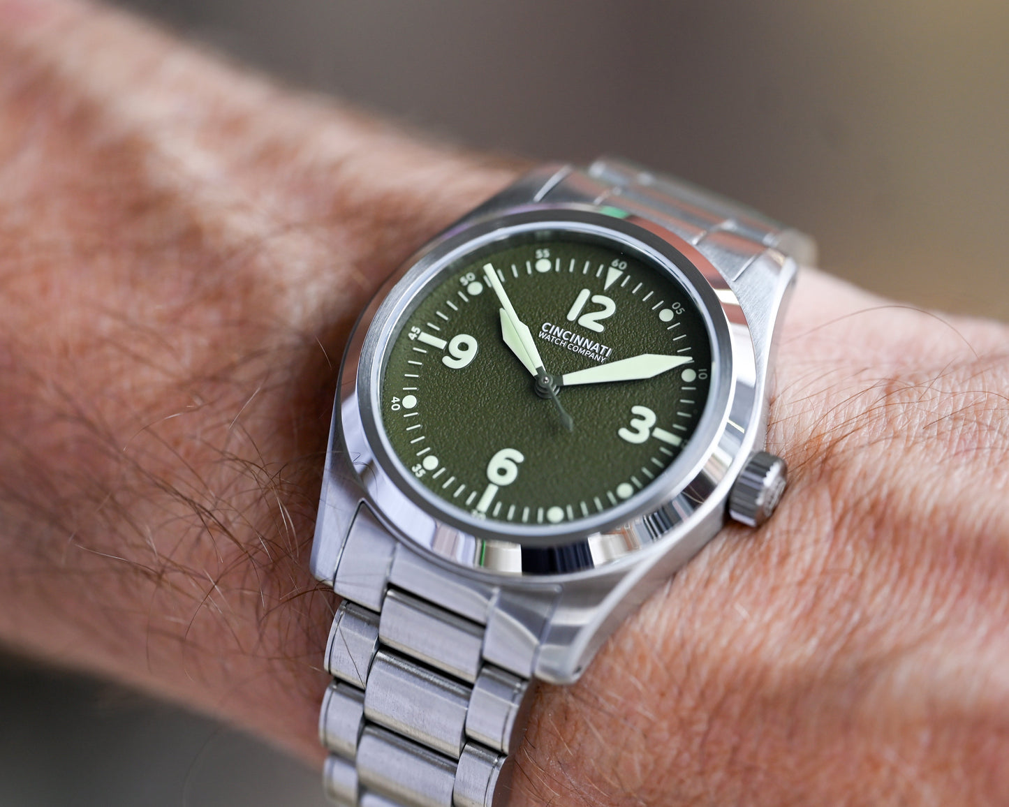 P-40 A-11 Green Mechanical Pilot Watch
