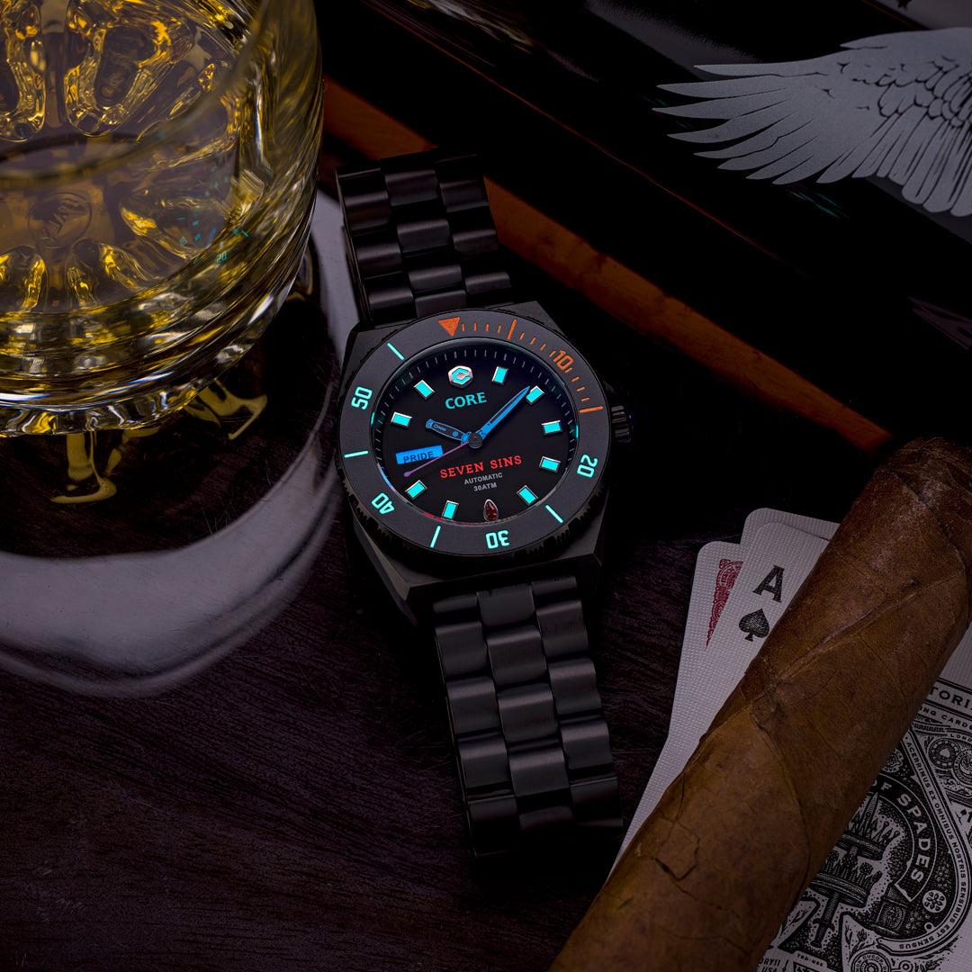 Seven Sins Black Dial Titanium Automatic