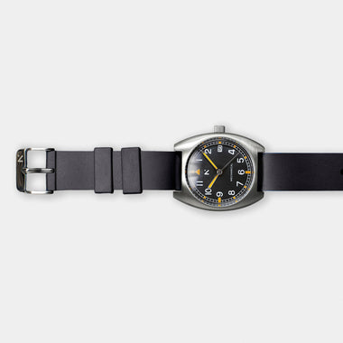 Natural Rubber Watch Strap (18mm) | Pitch Black