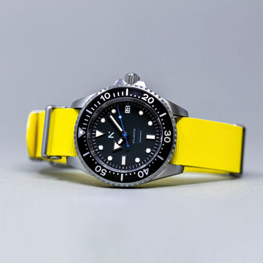 'Atlantic' Dive Watch (40mm) | Optic Yellow NATO