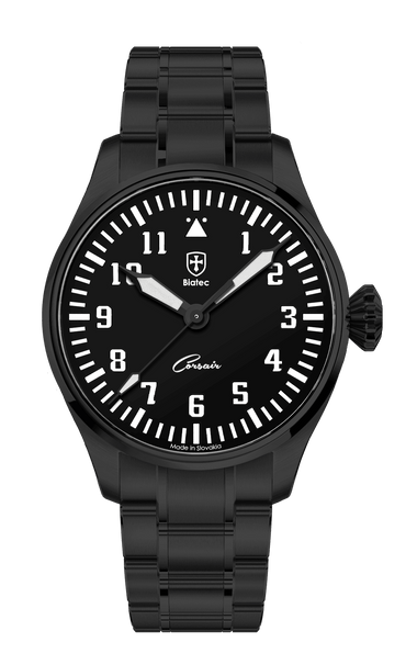Biatec Corsair Vintage 02 - black pilot style strap