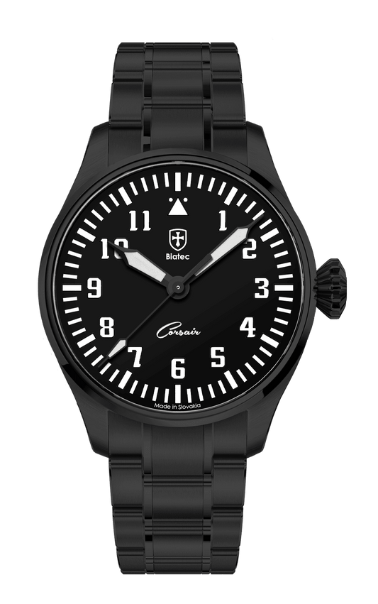 Biatec Corsair Vintage 02 - black pilot style strap