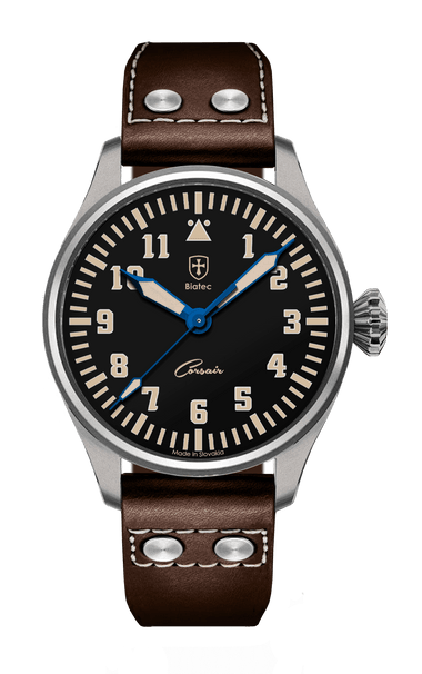 Biatec Corsair Vintage 03 - dark brown pilot style strap