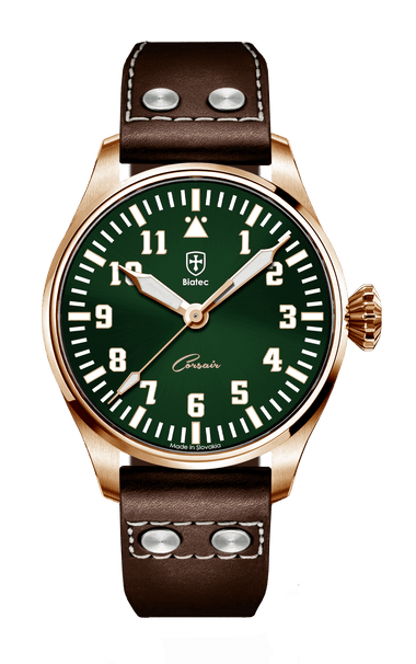 Biatec Corsair Vintage 04 - dark brown pilot style strap