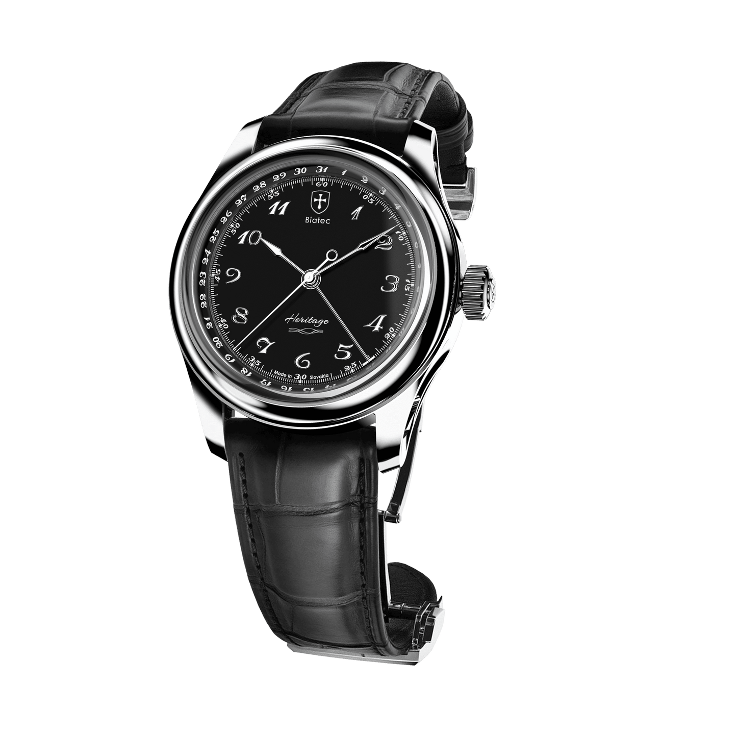 Biatec Heritage 01 - black alligator strap