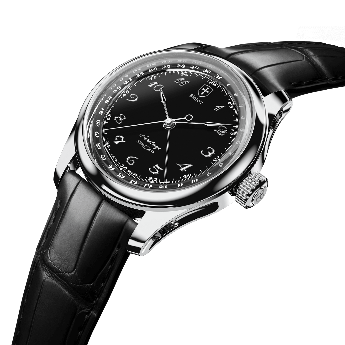 Biatec Heritage 01 - black alligator strap