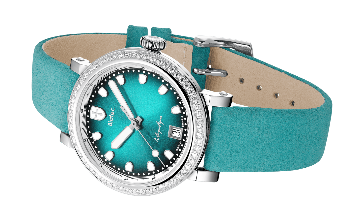 Biatec Magnifique 01 - turquoise brushed leather