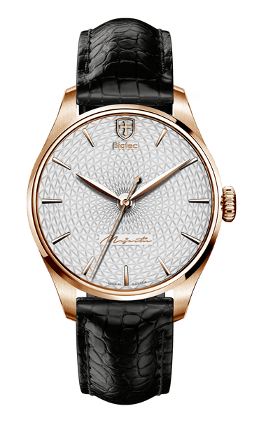 Biatec Majestic 02 N - black genuine crocodile strap