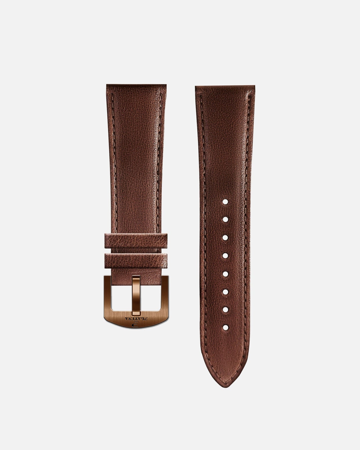 Brown Leather strap - pin buckle rust
