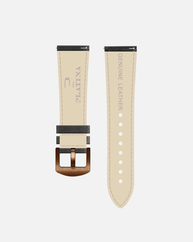 Grey Leather strap - pin buckle rust