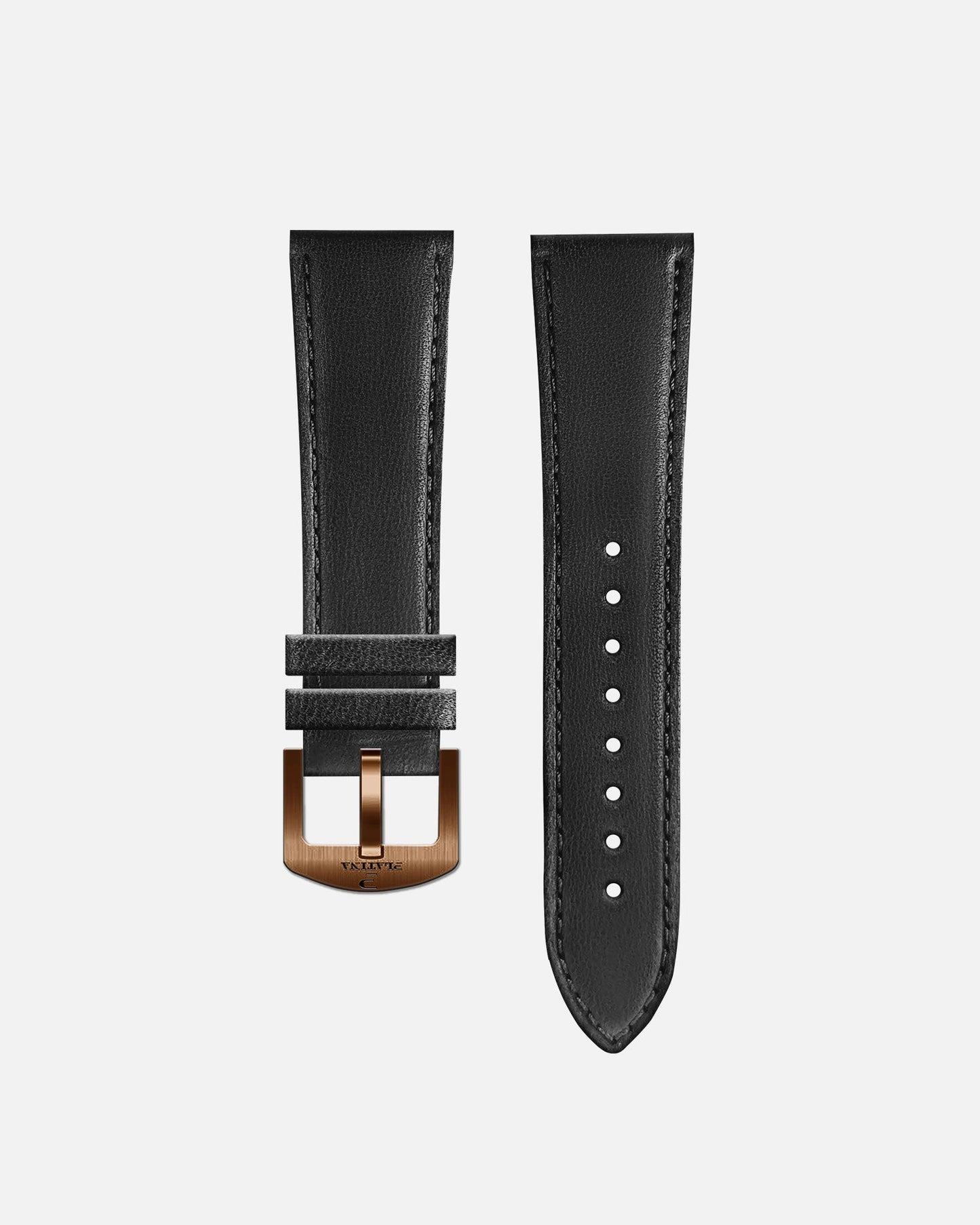 Grey Leather strap - pin buckle rust