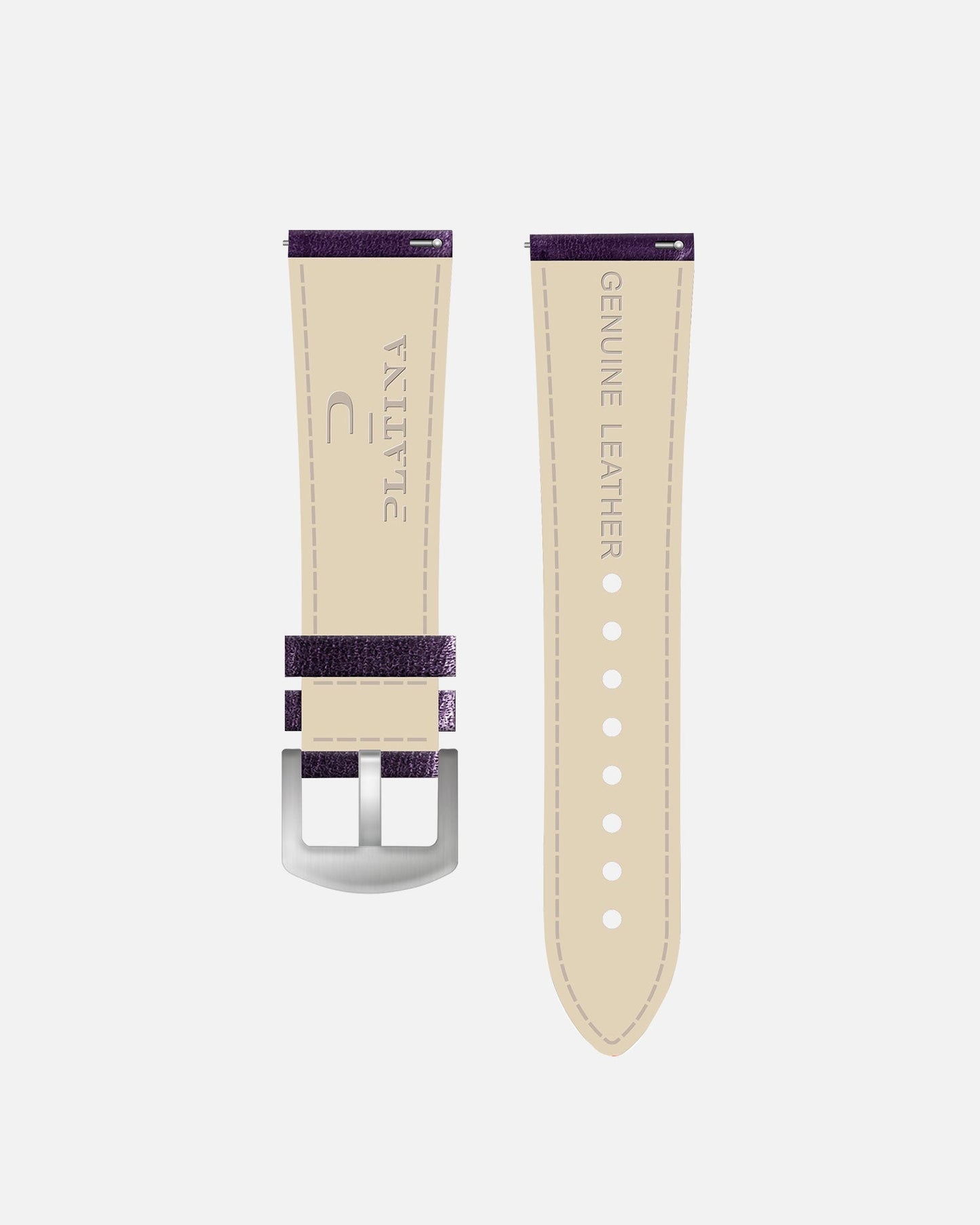 Purple Leather strap - pin buckle