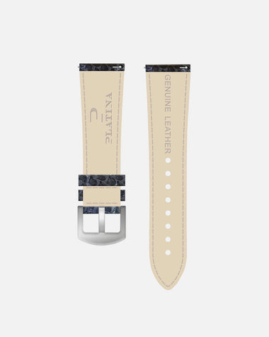 Grey Python Leather strap - pin buckle
