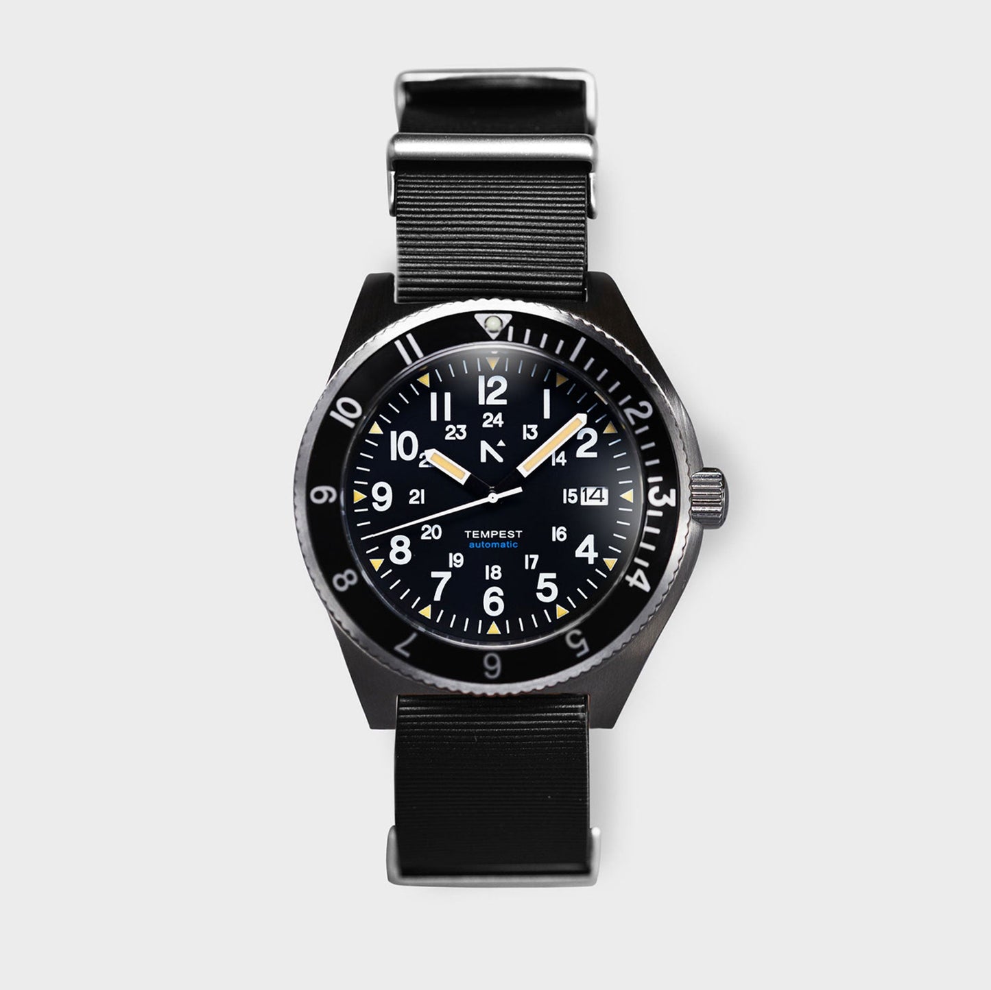 'Tempest' Automatic Navigator Watch (40mm) | Seal Black